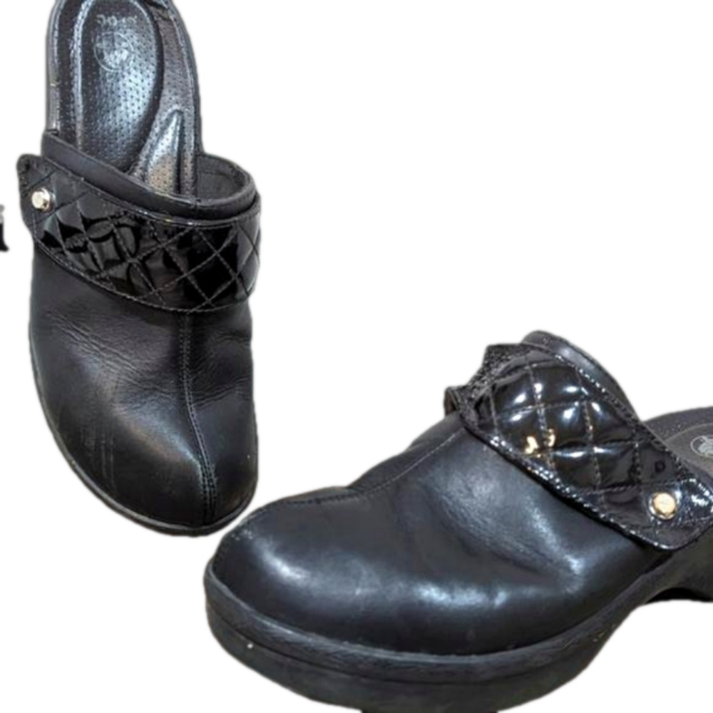 Women's Black Quilted Slip-On Shoes